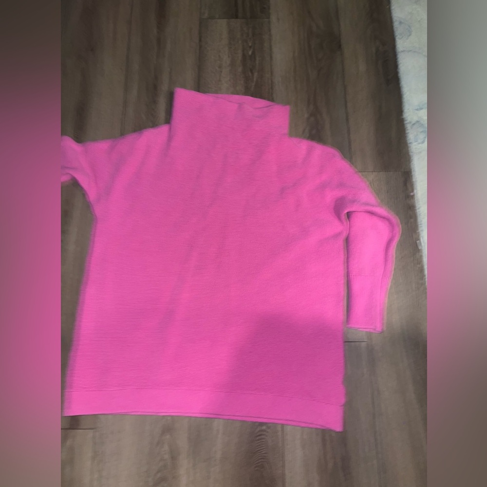 Free People Ottoman sweater Slouchy Tunic Barbie pink small oversized cozy comfy - Picture 2 of 7